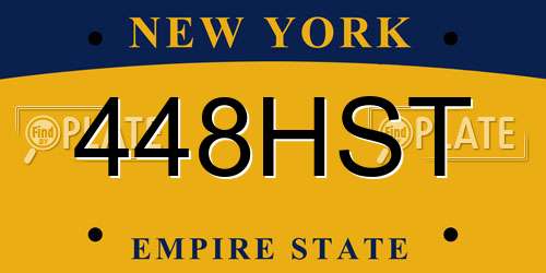 448HST New York License Plate