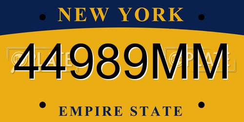 44989MM New York License Plate