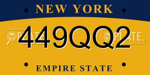 449QQ2 New York License Plate
