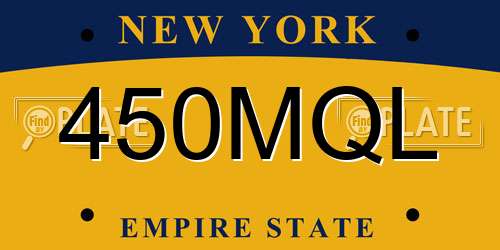 450MQL New York License Plate