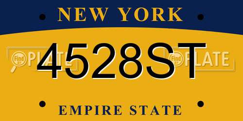 4528ST New York License Plate