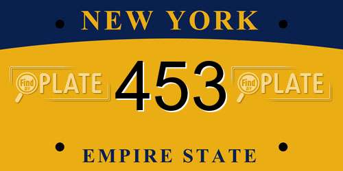 453 New York License Plate
