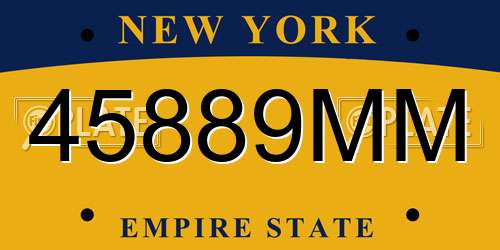 45889MM New York License Plate