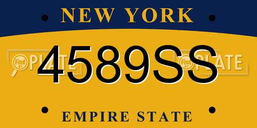 4589SS New York License Plate