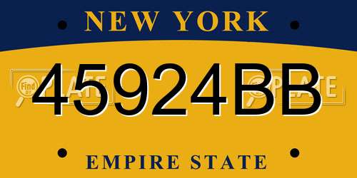 45924BB New York License Plate