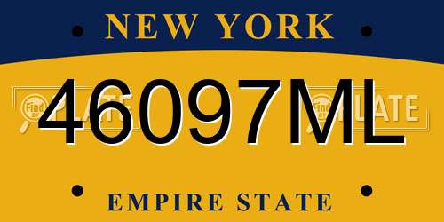 46097ML New York License Plate