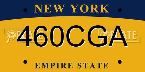 460CGA New York License Plate