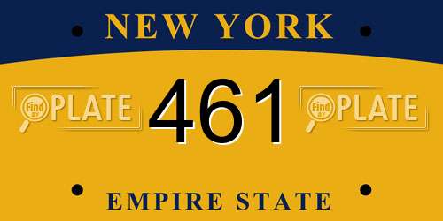 461 New York License Plate