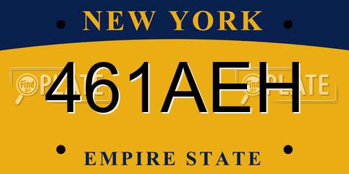 461AEH New York License Plate