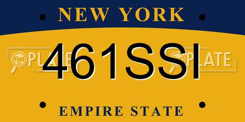 461SSI New York License Plate