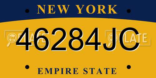 46284JC New York License Plate