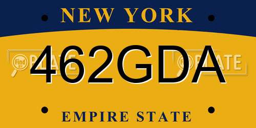 462GDA New York License Plate