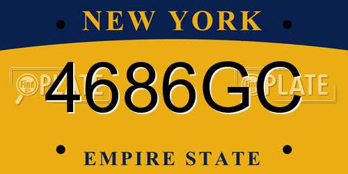4686GC New York License Plate
