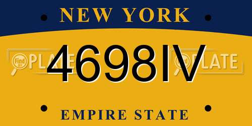 4698IV New York License Plate