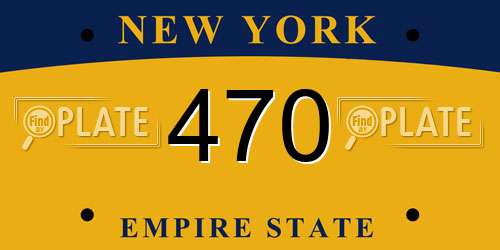 470 New York License Plate