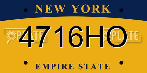 4716HO New York License Plate