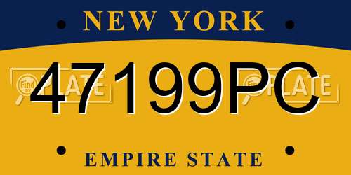 47199PC New York License Plate