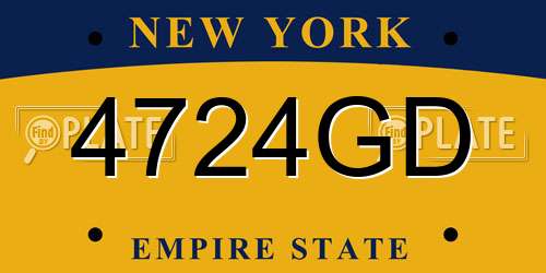 4724GD New York License Plate