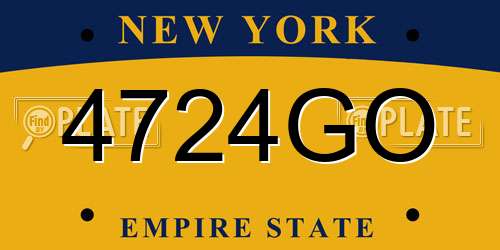 4724GO New York License Plate
