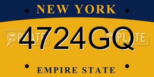 4724GQ New York License Plate
