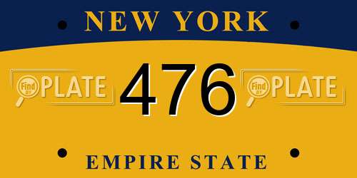 476 New York License Plate