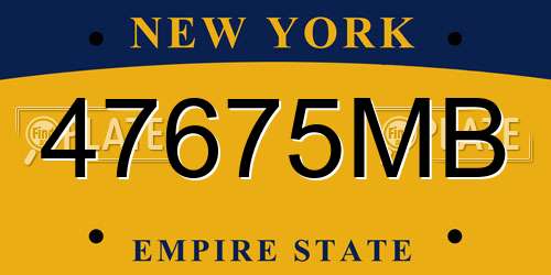 47675MB New York License Plate