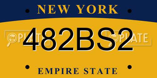 482BS2 New York License Plate