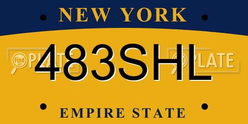 483SHL New York License Plate