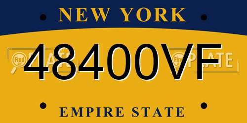 48400VF New York License Plate