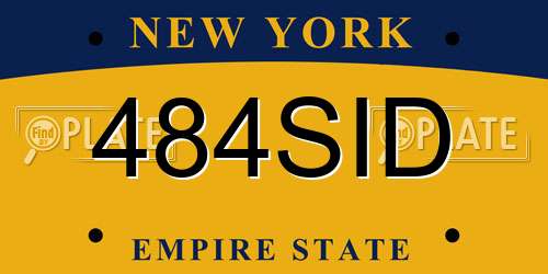 484SID New York License Plate