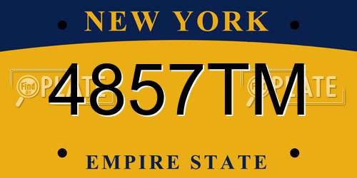 4857TM New York License Plate