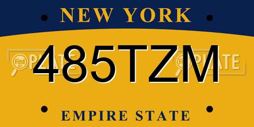 485TZM New York License Plate