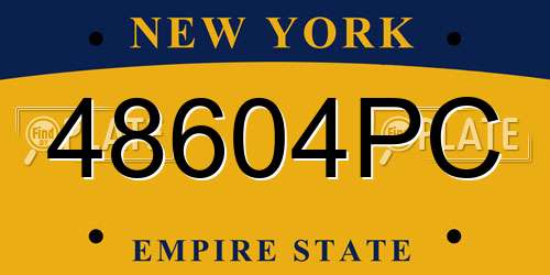 48604PC New York License Plate