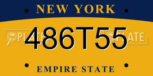 486T55 New York License Plate