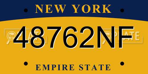 48762NF New York License Plate