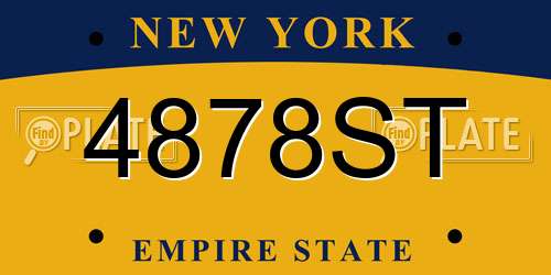 4878ST New York License Plate