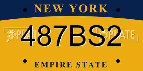 487BS2 New York License Plate