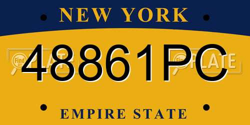 48861PC New York License Plate