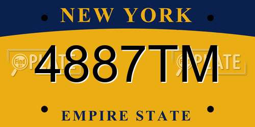 4887TM New York License Plate