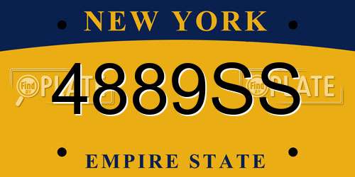 4889SS New York License Plate