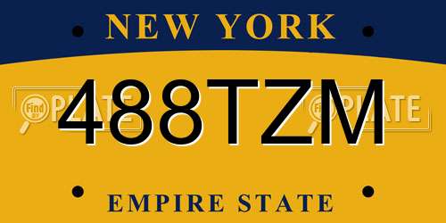 488TZM New York License Plate