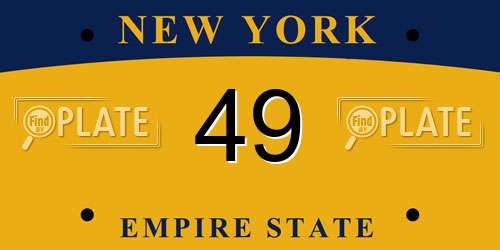 49 New York License Plate