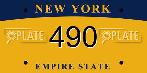 490 New York License Plate