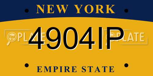 4904IP New York License Plate