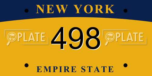 498 New York License Plate
