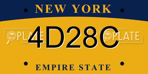 4D28C New York License Plate