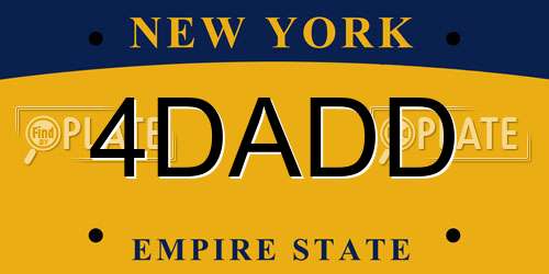 4DADD New York License Plate