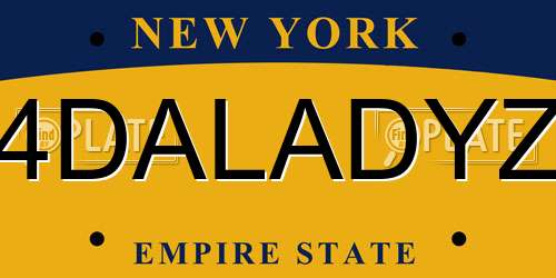 4DALADYZ New York License Plate