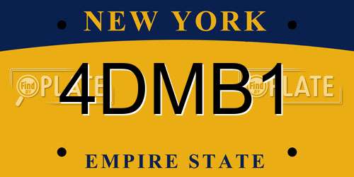 4DMB1 New York License Plate