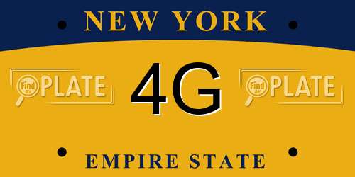 4G New York License Plate
